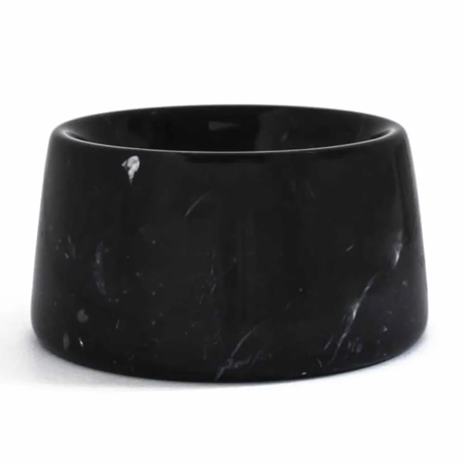 Modern Bowl for Dogs and Cats in White or Black Marble Made in Italy - Catt Viadurini