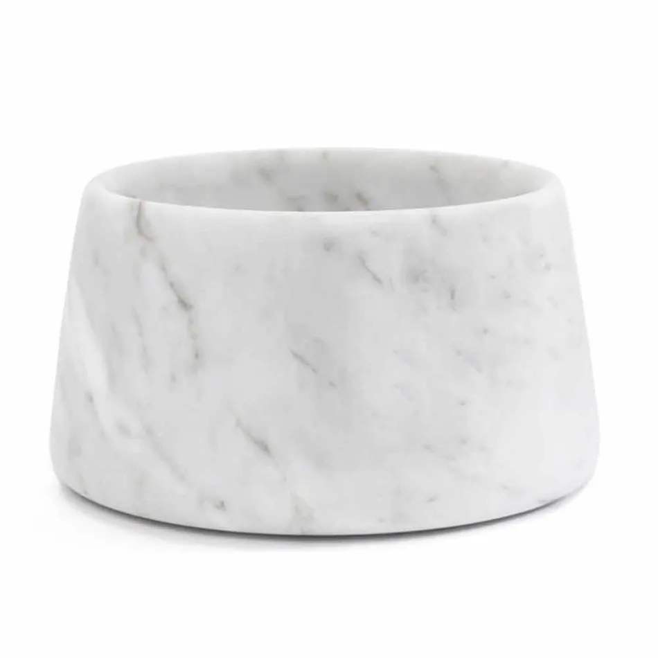Modern Bowl for Dogs and Cats in White or Black Marble Made in Italy - Catt Viadurini