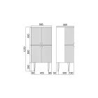 Column with Four Doors with Cannetté Processing Made in Italy - Candy Viadurini