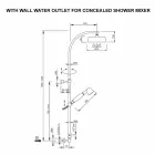 Classic Brass Shower Column with Round Shower Head Made in Italy - Yari Viadurini