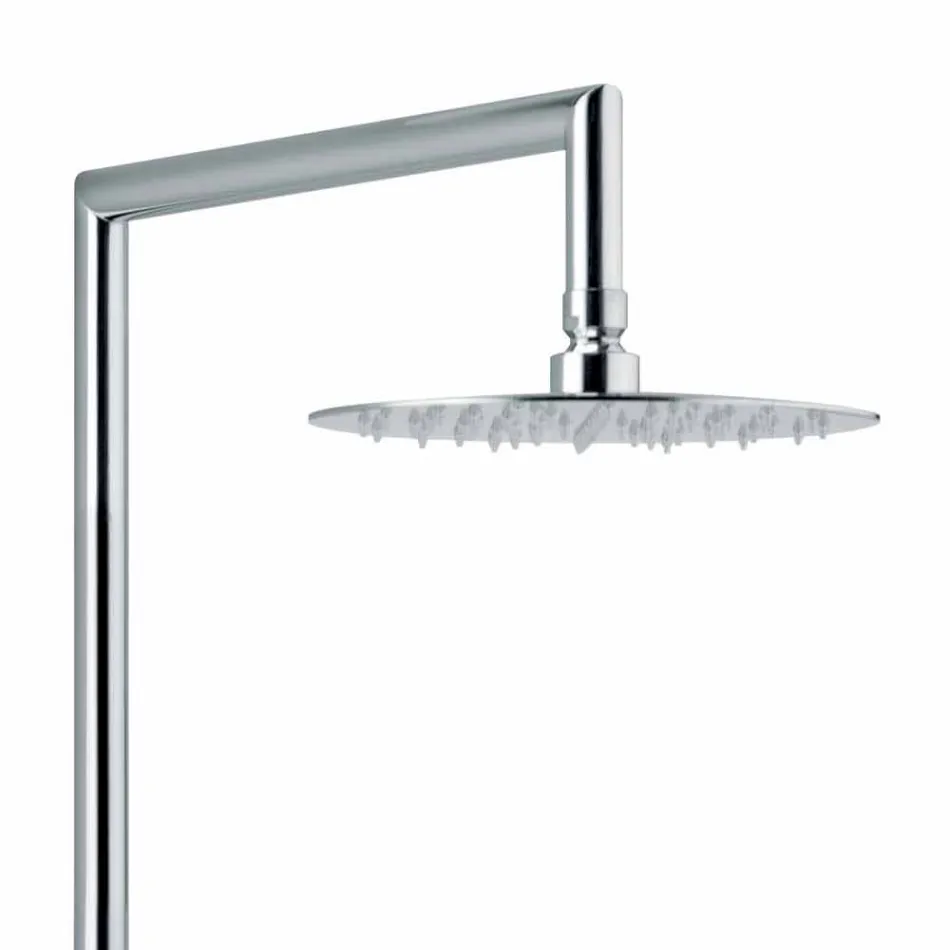 Shower Column with Integrated Diverter in Chromed Brass Made in Italy - Griso Viadurini