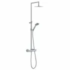 Shower Column with Integrated Diverter in Chromed Brass Made in Italy - Griso Viadurini