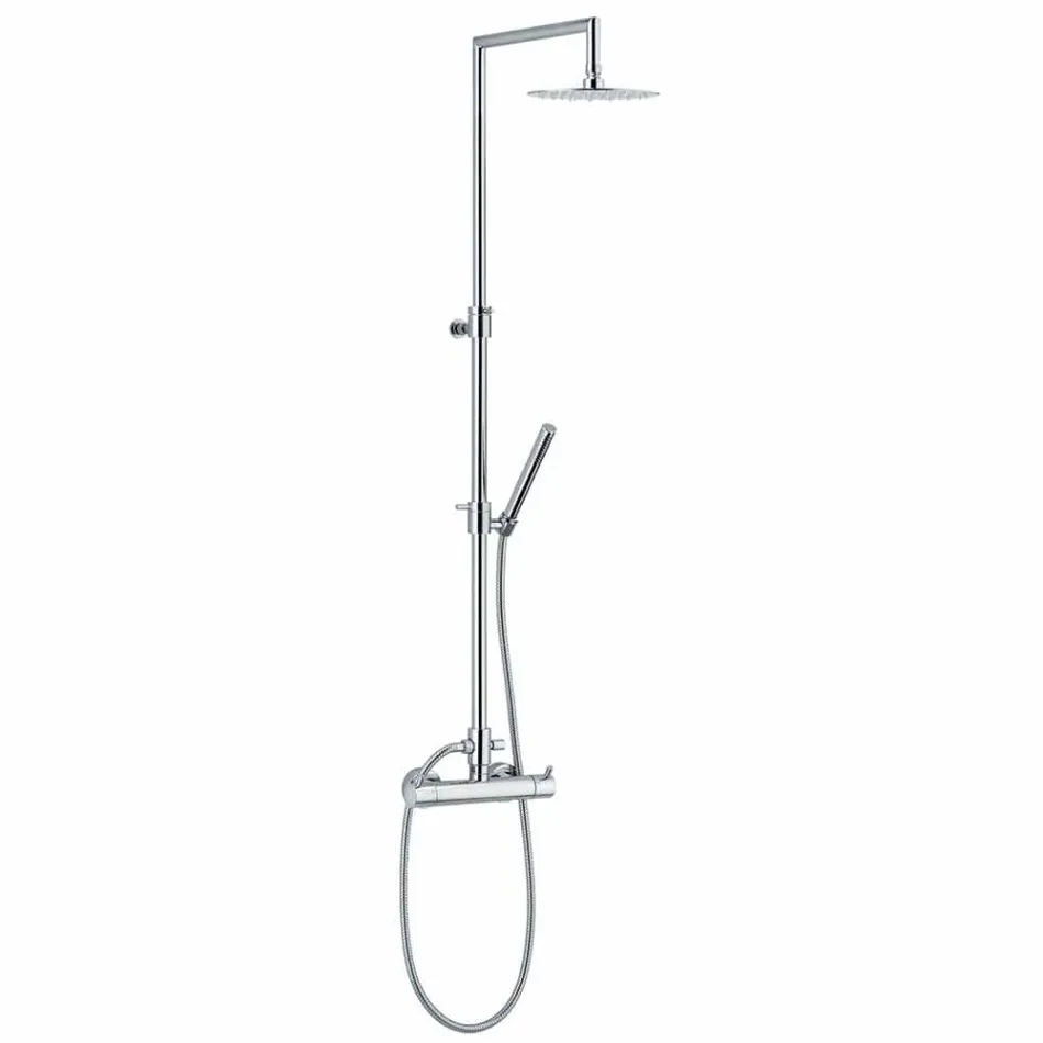 Luxury Shower Column in Brass Chrome Finish Made in Italy - Gallo Viadurini