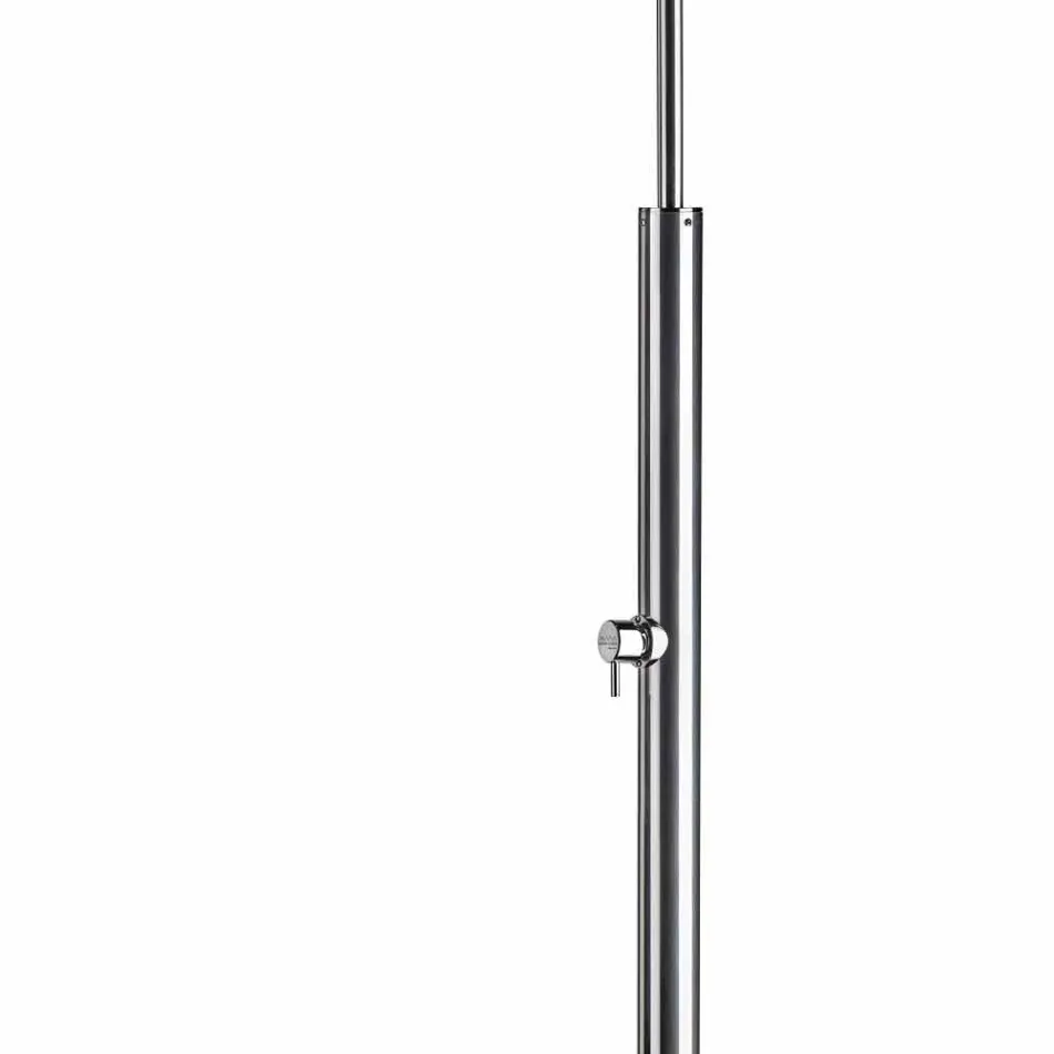 Outdoor Shower Column in Chromed Steel with Mixer Made in Italy - Norton Viadurini