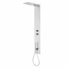 Steel Shower Column with Rain Showerhead Made in Italy - Sailor Viadurini