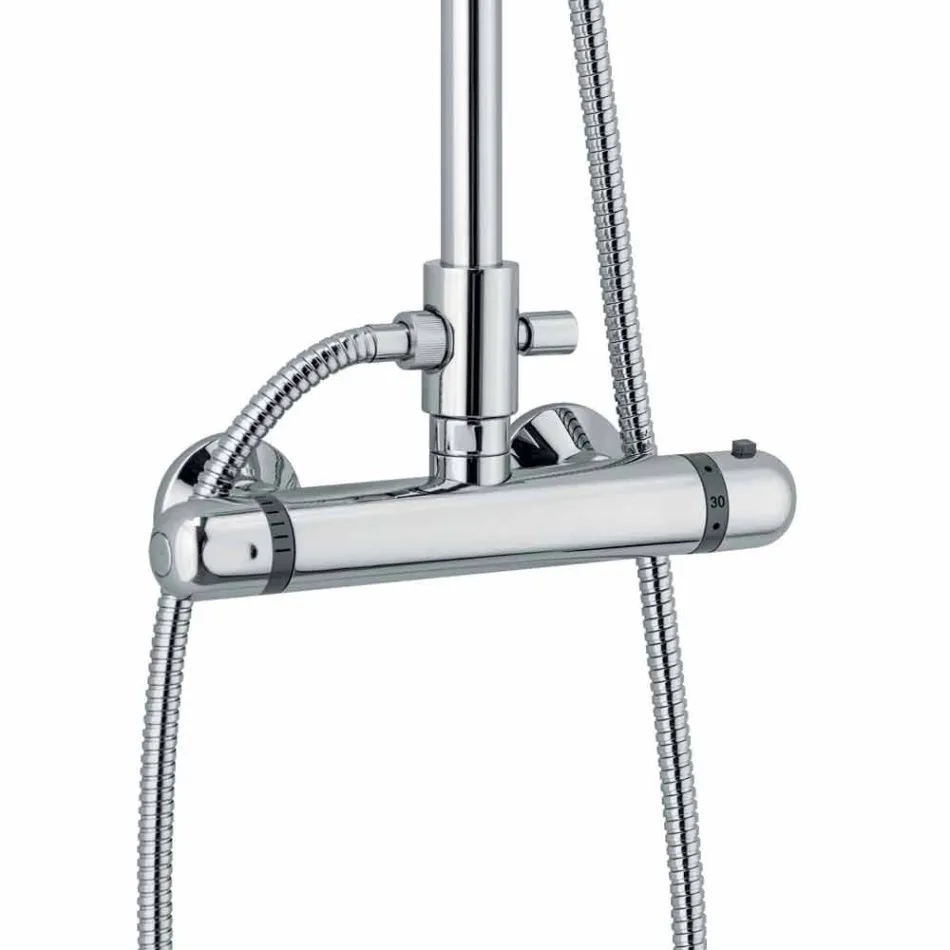 Brass Shower Column with Thermostatic Mixer Made in Italy - Gallo Viadurini