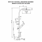 Brass Shower Column with Round Steel Showerhead Made in Italy - Kennedy Viadurini