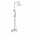 Brass Shower Column with Round Ultrathin Shower Head Made in Italy - Merio