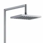 Shower column in chromed brass with shower head and flexible hose Made in Italy - Cunio Viadurini