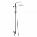 Shower column in chromed brass with steel shower head Made in Italy - Daino