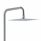 Shower column in chromed brass with square shower head Made in Italy - Griso Viadurini