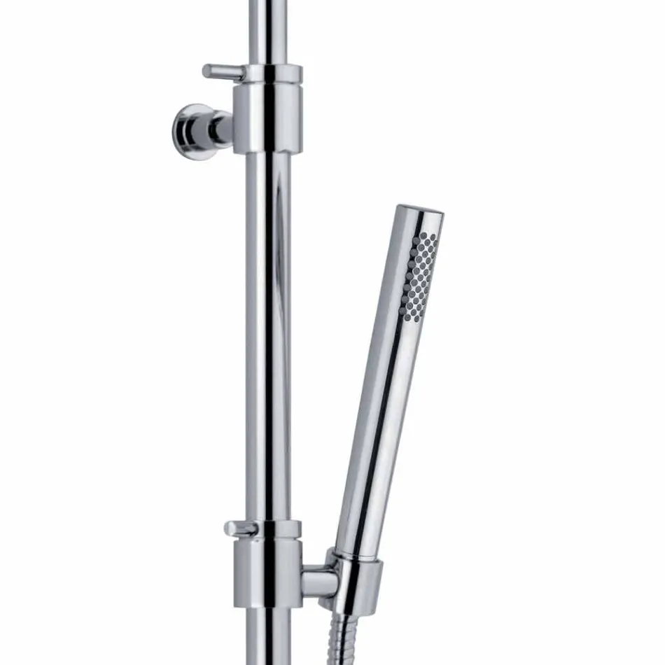 Telescopic and Adjustable Chrome Brass Shower Column Made in Italy - Naspo Viadurini