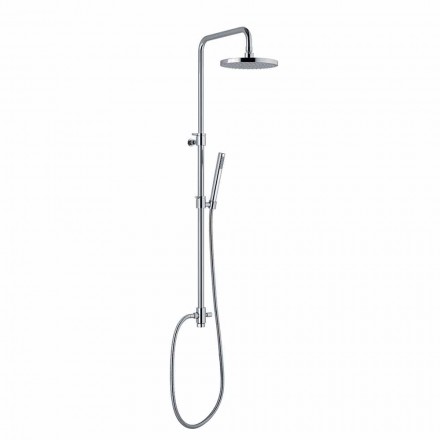 Telescopic and Adjustable Chrome Brass Shower Column Made in Italy - Naspo Viadurini