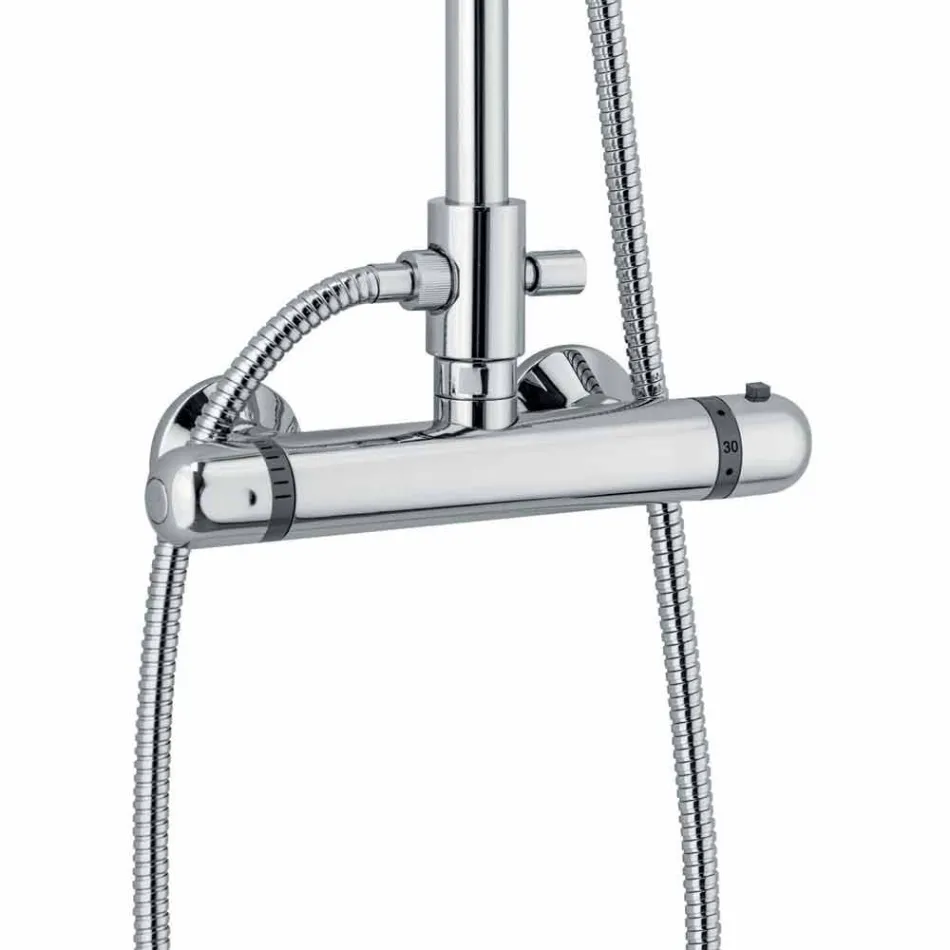 Modern Shower Column in Brass Chrome Finish Made in Italy - Gallo Viadurini