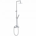 Modern Shower Column in Brass Chrome Finish Made in Italy - Gallo