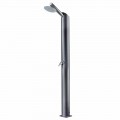 Solar Garden Shower Column in Black Stainless Steel Made in Italy - Werner