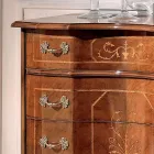 Classic chest of drawers with 8 drawers in Bassano Walnut Wood Made in Italy - Luxury Viadurini