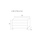 Chest of Drawers with 3 Drawers in Painted Wood Chipboard - Gemelli Viadurini