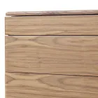 Design solid wood and leather dresser Grilli York made in Italy Viadurini