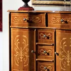 Classic Style Dresser in Wood 2 Doors and 5 Drawers Made in Italy - Luxury Viadurini