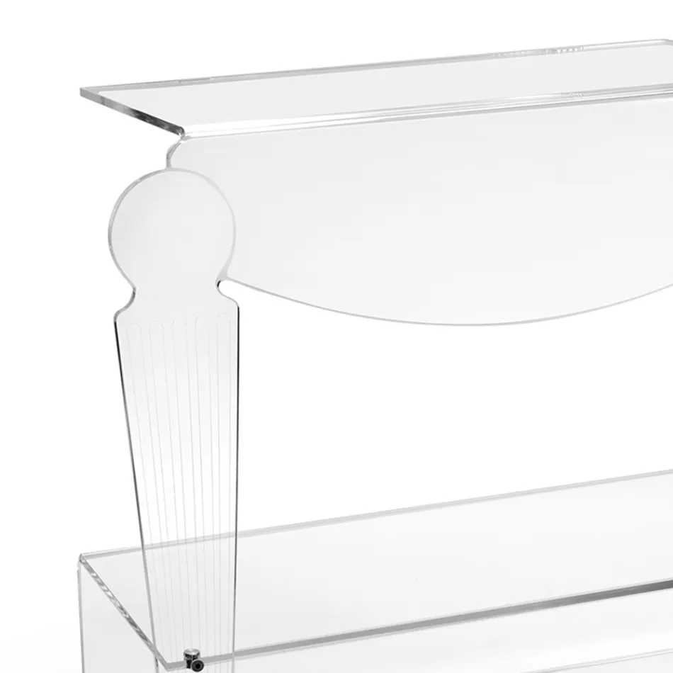 Artisan Bedside Table in Transparent Plexiglass Classic Design - Salino Viadurini
