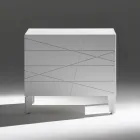 Bedside Table with 1 Drawer in Painted Wood Chipboard - Leone Viadurini