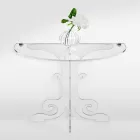 Classic design bedside table, in acrylic crystal and PMMA Tiana Viadurini