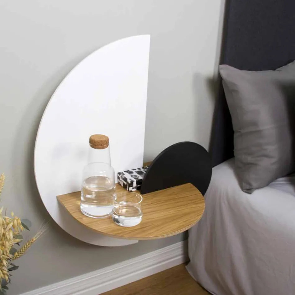 Modern Modular Bedside Table in Plywood Elegant and Versatile Design - Ramia Viadurini