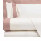 Satin Sheet Set for Double Bed with Colored Edges - Hyacinth Viadurini