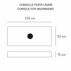 Composition 3 Bathroom Furniture in Gres and Washbasin in Vetrochina 3 Colors - Ramentina Viadurini