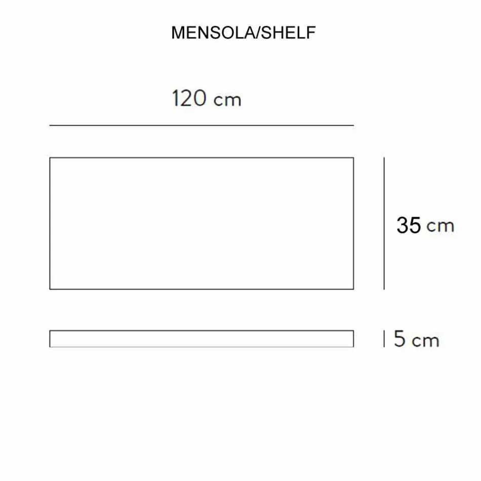 Composition 3 Bathroom Furniture in Gres and Washbasin in Vetrochina 3 Colors - Ramentina Viadurini
