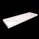 Composition 3 Bathroom Furniture in Gres and Washbasin in Vetrochina 3 Colors - Ramentina Viadurini