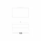 Bathroom Suspended Composition in Fenix Gray - Becky Viadurini