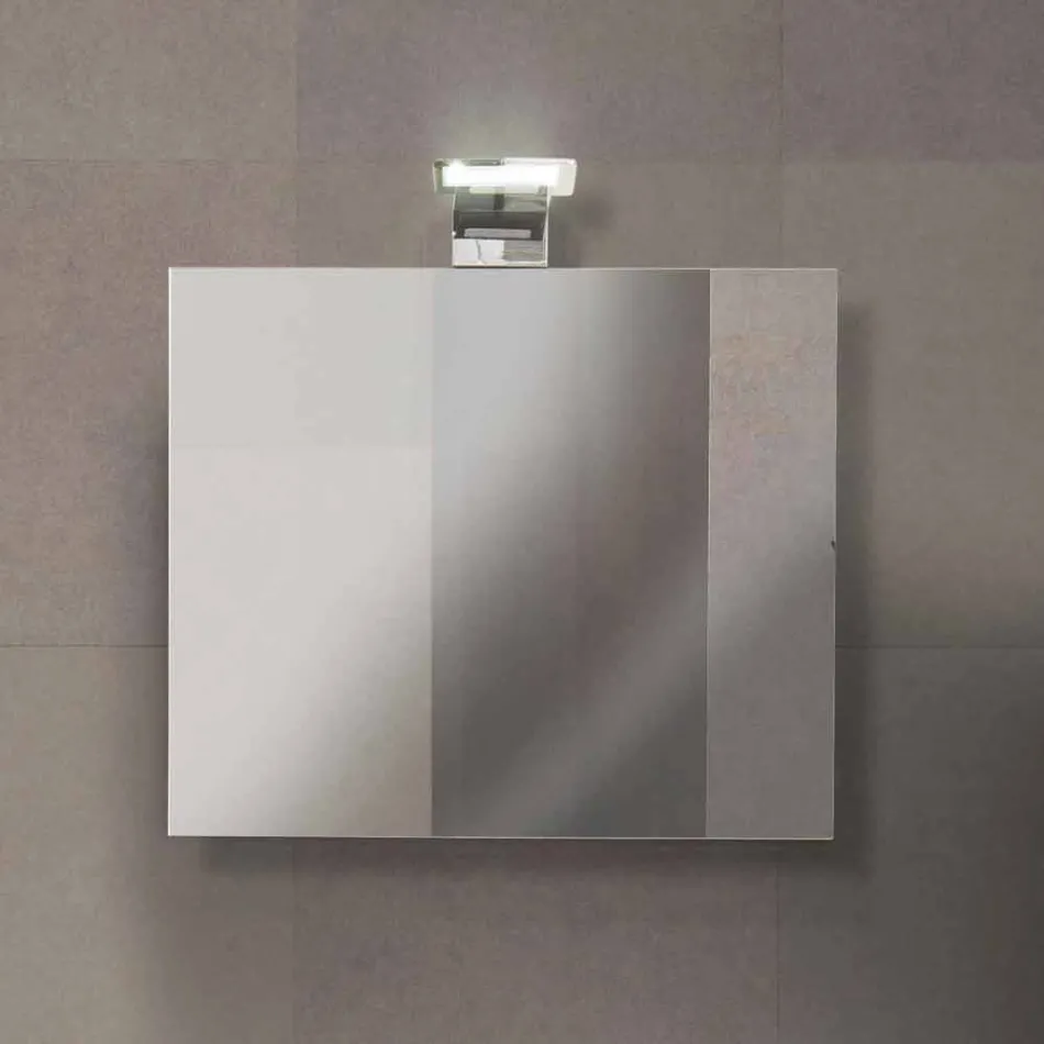 Suspended Bathroom Furniture Composition in Oak Melamine - Becky Viadurini