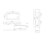 Bathroom Composition Complete with Mirror and Double Washbasin Made in Italy - Palom Viadurini