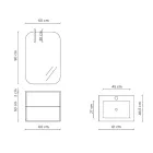 Bathroom Composition Composed of Mirror and Anti-Scratch Base Made in Italy - Kilos Viadurini