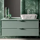 Bathroom Composition Including 1 Base with 2 Drawers, Sink and Mirror - Orione Viadurini