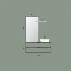 Bathroom Composition Including 1 Base with 2 Drawers, Sink and Mirror - Orione Viadurini