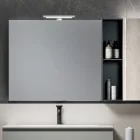 Bathroom Composition with 2 Drawers, Wall Cabinet, Column and Mirror - Titan Viadurini