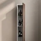 Bathroom Composition with 4 Drawers in Rio Oak, Mirror and Sink - Velaria Viadurini