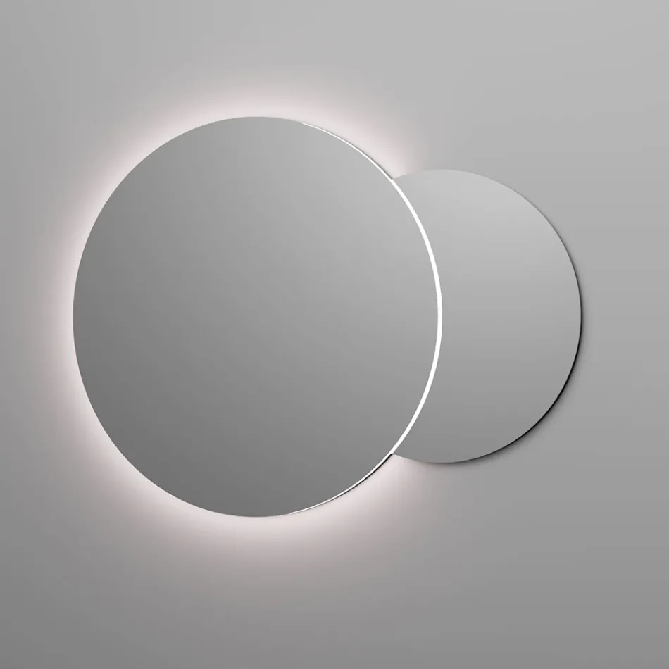 Bathroom Composition with 4 Drawers in Rio Oak, Mirror and Sink - Velaria Viadurini