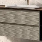 Bathroom Composition with 4 Drawers, Sink, Mirror, and Open Shelves - Elios Viadurini