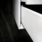 Bathroom Composition with Base, Mirror and Resin Washbasin Made in Italy - Kilos Viadurini