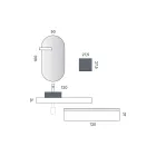 Bathroom Composition with Drawer, Sink, Mirror, Wall Cabinet, and Shelf - Elios Viadurini