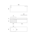 Bathroom Composition with Mirror and Shelf Made in Italy - Erebo Viadurini