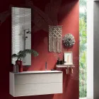 Bathroom Composition with 180° Swivel Mirror, Made in Italy Base and Washbasin - Kilos Viadurini