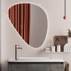 Bathroom Composition with Modern Mirror, Made in Italy Base and Washbasin - Dream Viadurini