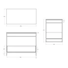 Bathroom Composition Washbasin in Ceramic and Mirror Made in Italy - Hoscar Viadurini