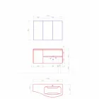 Modern and Suspended Bathroom Composition Made in Italy Design - Callisi7 Viadurini