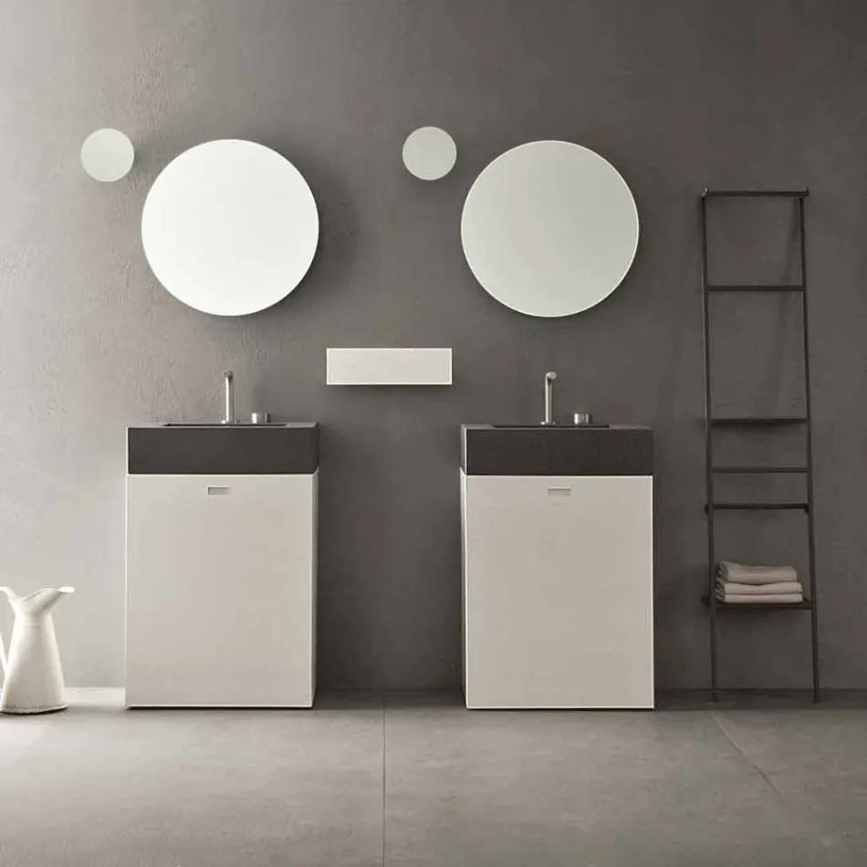 Floor Composition of Modern Design Bathroom Furniture - Farart10 Viadurini